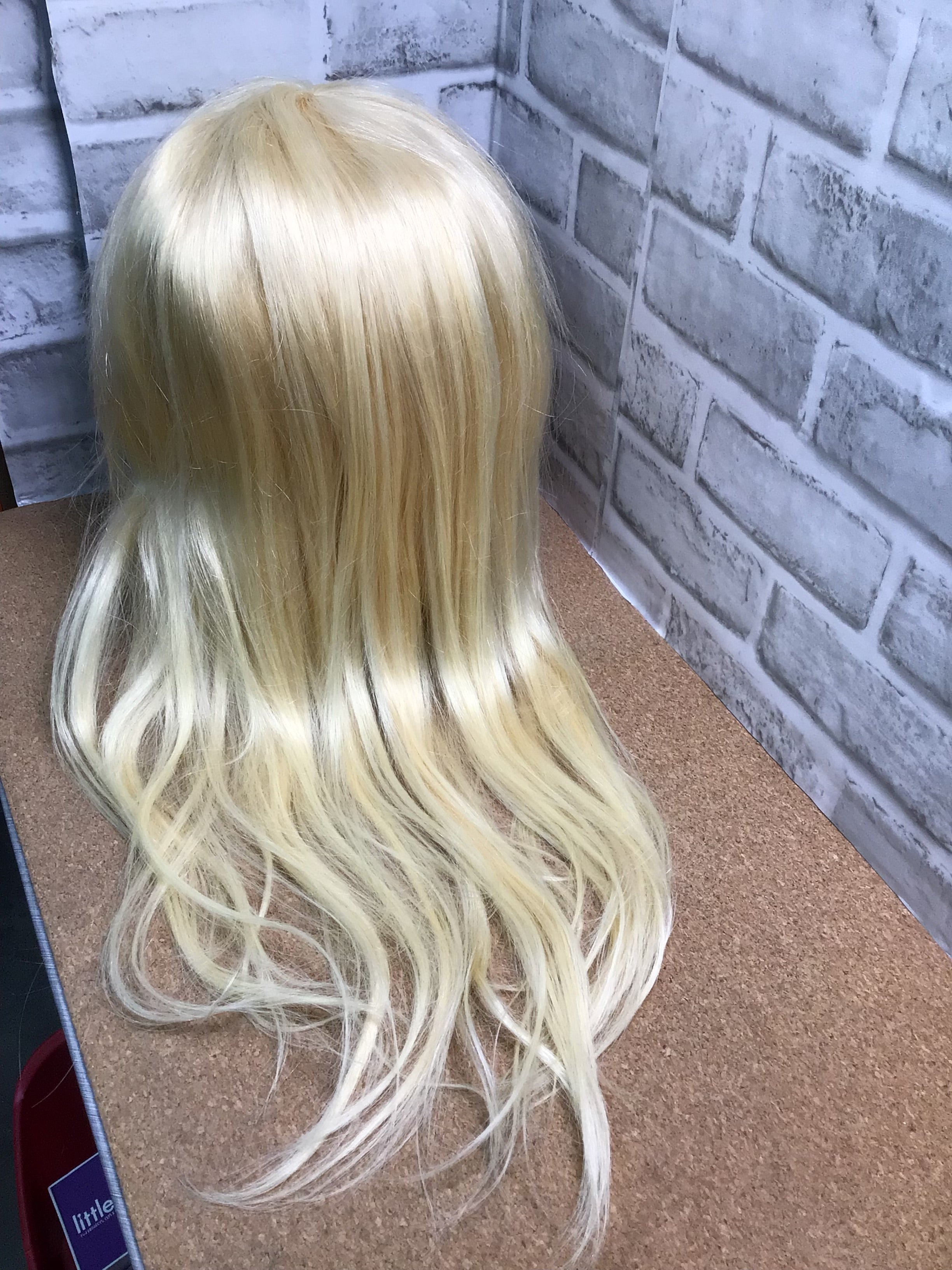 24" Blond w/Bangs/14" Blk w/ Bangs 100% Human Hair(Lace front 2 Wig bundle) (7936170688750)